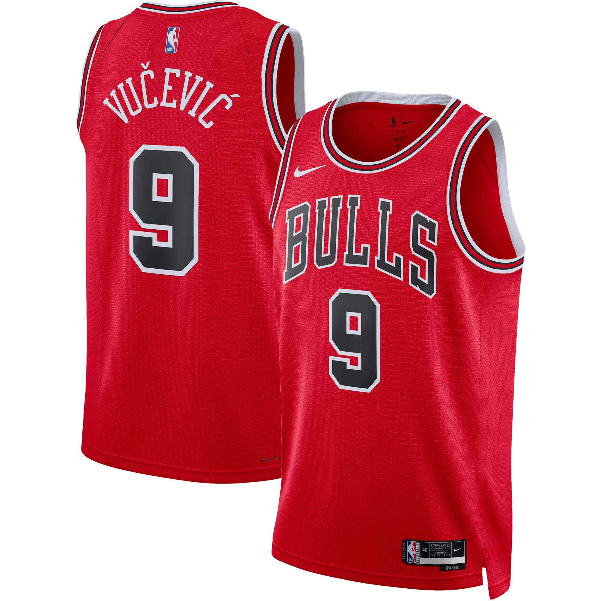 Unisex Chicago Bulls Nikola Vucevic Red Swingman Jersey - Icon Edition
