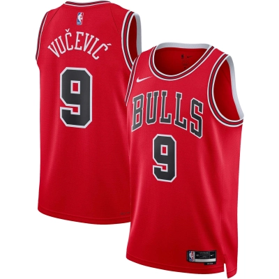 Unisex Chicago Bulls Nikola Vucevic Red Swingman Jersey - Icon Edition 01