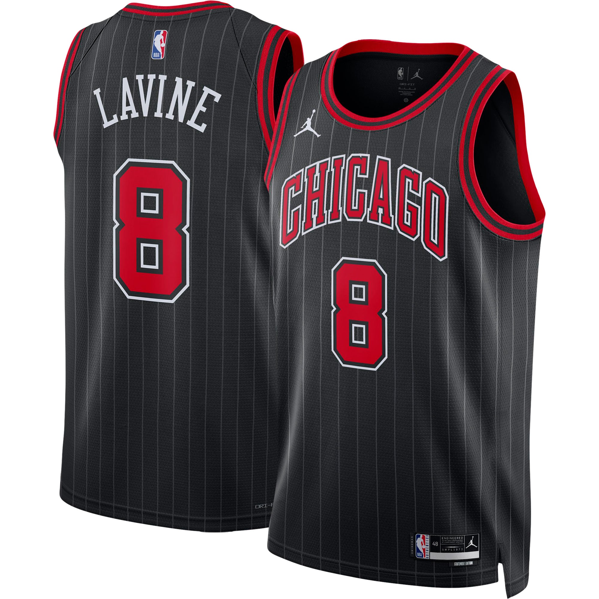 Unisex Chicago Bulls Zach LaVine Black Swingman Jersey - Statement Edition