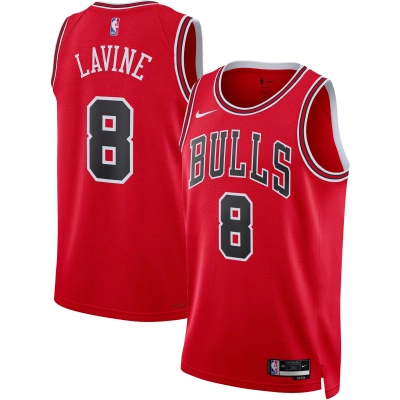 Unisex Chicago Bulls Zach LaVine Red Swingman Jersey - Icon Edition 01