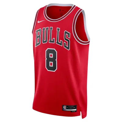 Unisex Chicago Bulls Zach LaVine Red Swingman Jersey - Icon Edition 02