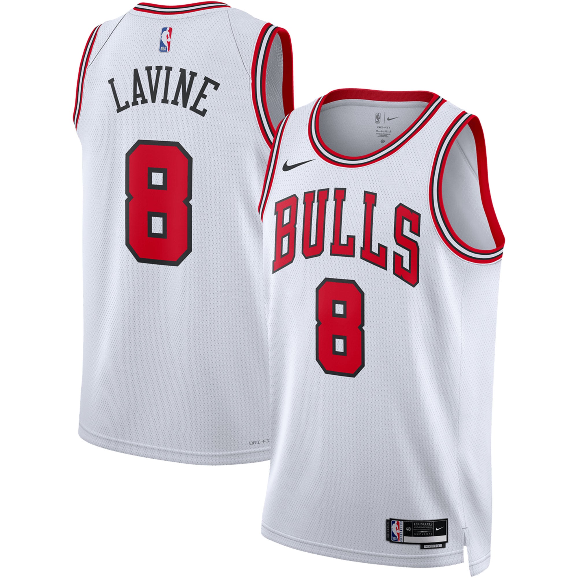 Unisex Chicago Bulls Zach LaVine White Swingman Jersey - Association Edition