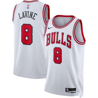 Unisex Chicago Bulls Zach LaVine White Swingman Jersey - Association Edition 01