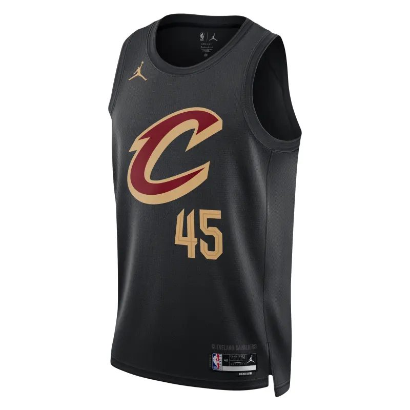 Unisex Cleveland Cavaliers Donovan Mitchell Black Swingman Jersey - Statement Edition
