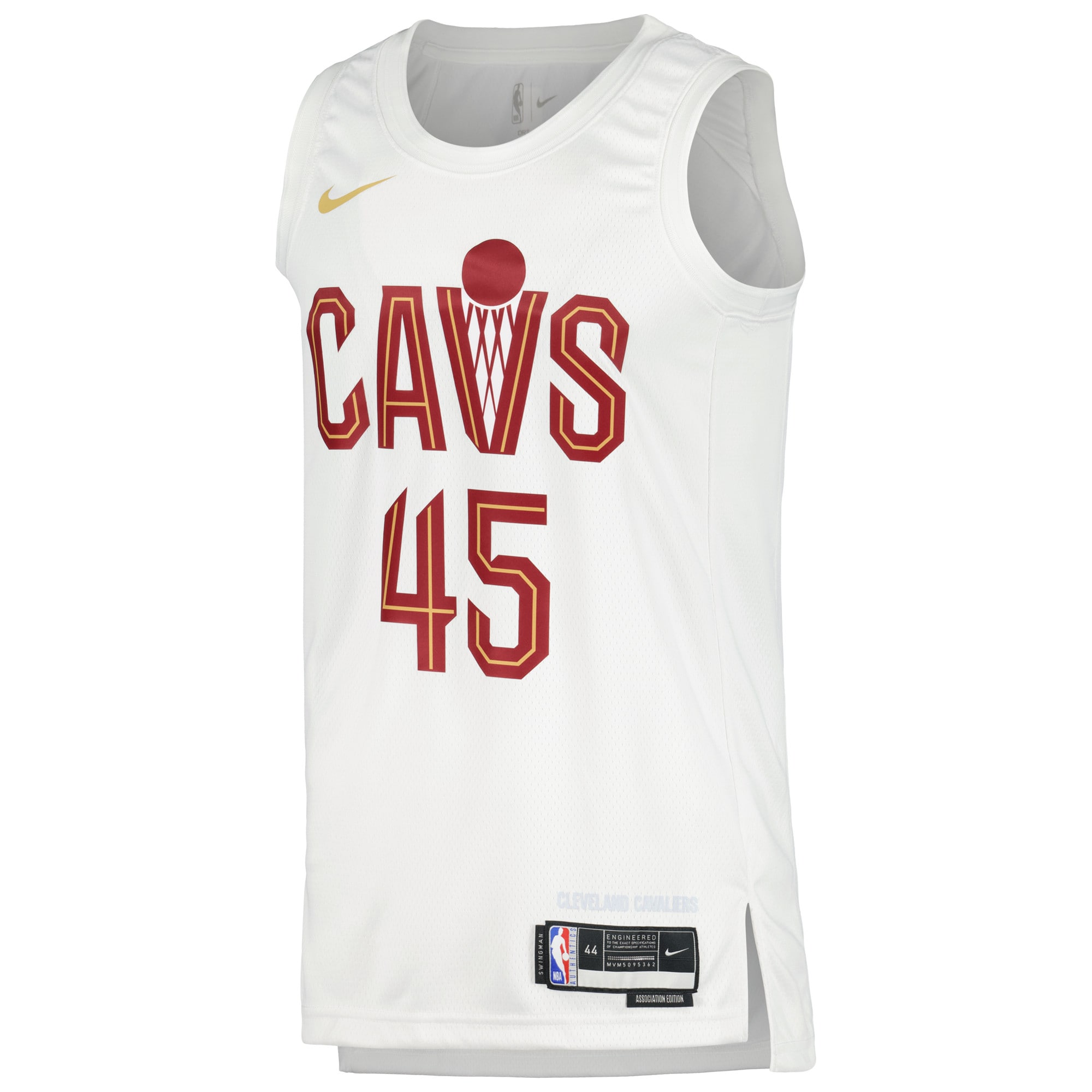 Unisex Cleveland Cavaliers Donovan Mitchell White Swingman Jersey - Association Edition