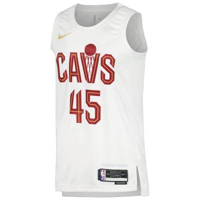 Unisex Cleveland Cavaliers Donovan Mitchell White Swingman Jersey - Association Edition 02