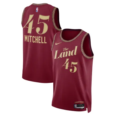Unisex Cleveland Cavaliers Donovan Mitchell Wine 2023/24 Swingman Jersey - City Edition 01