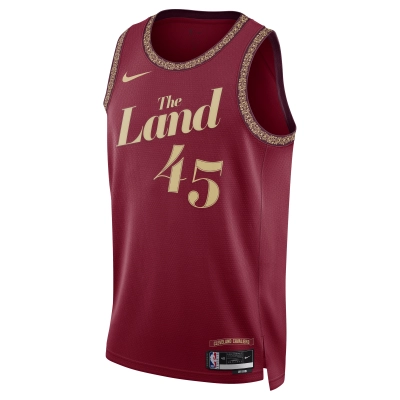 Unisex Cleveland Cavaliers Donovan Mitchell Wine 2023/24 Swingman Jersey - City Edition 02
