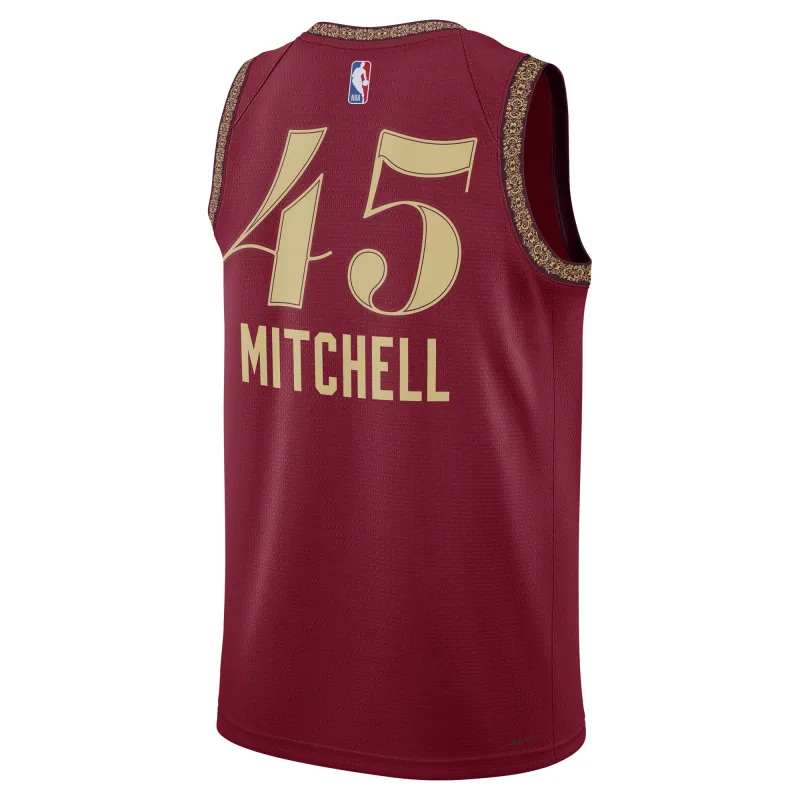 Unisex Cleveland Cavaliers Donovan Mitchell Wine 2023/24 Swingman Jersey - City Edition