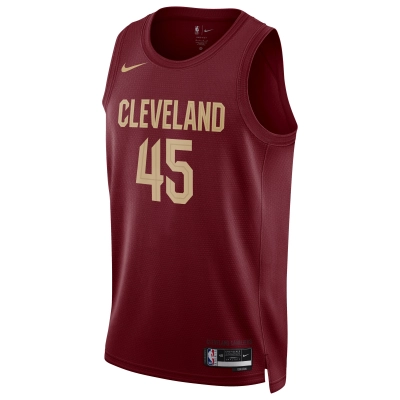 Unisex Cleveland Cavaliers Donovan Mitchell Wine Swingman Jersey - Icon Edition 02