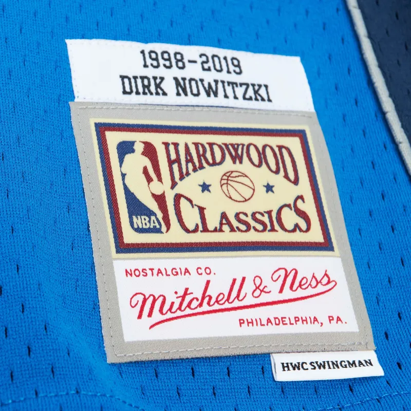 Unisex Dallas Mavericks Dirk Nowitzki Blue Hall of Fame Class of 2023 Throwback Swingman Jersey