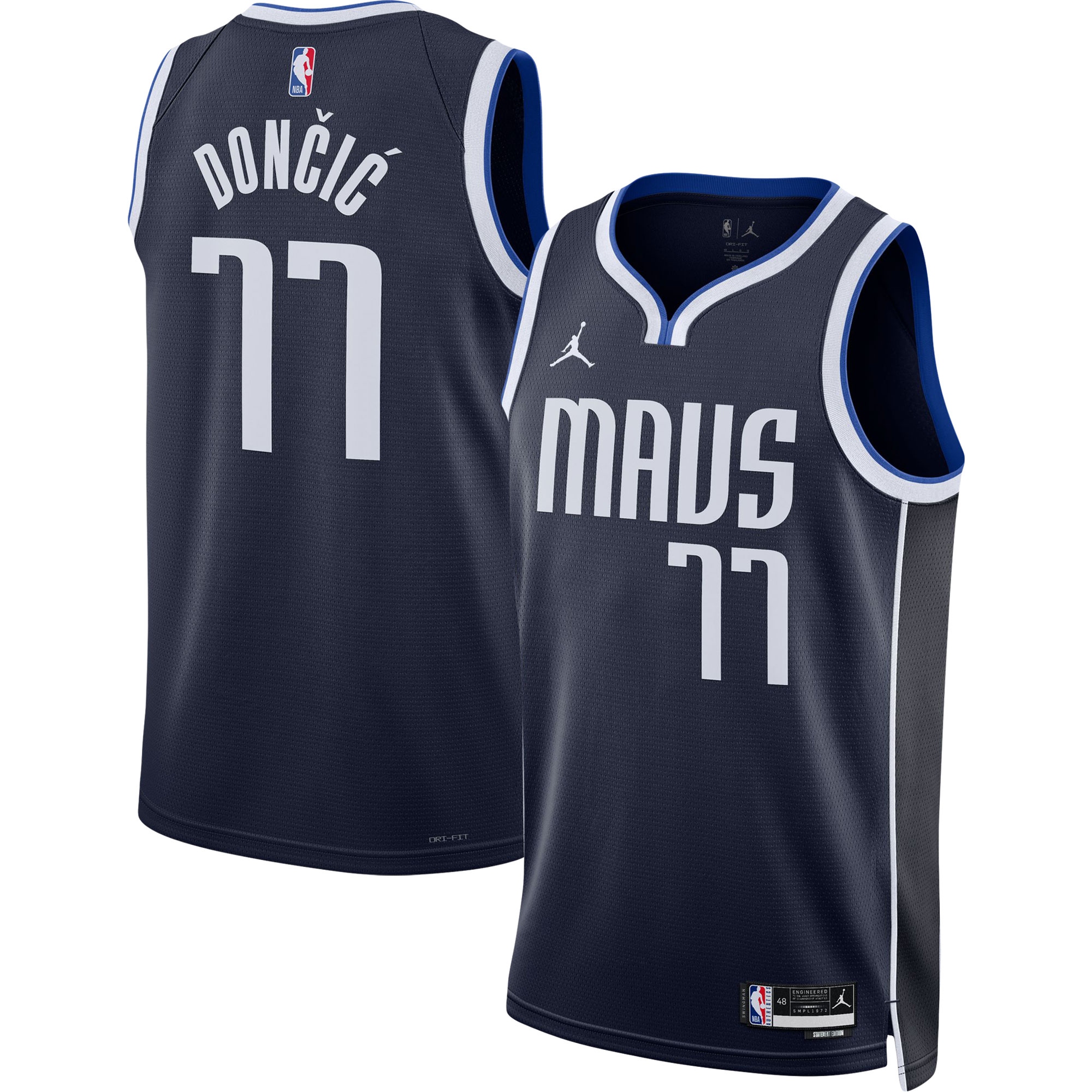 Unisex Dallas Mavericks Luka Dončić Navy Swingman Jersey - Statement Edition