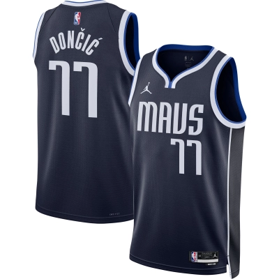Unisex Dallas Mavericks Luka Dončić Navy Swingman Jersey - Statement Edition 01