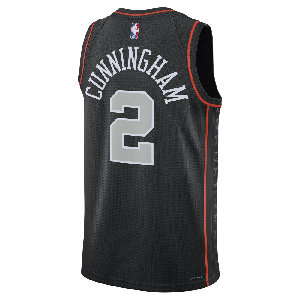 Unisex Detroit Pistons Cade Cunningham Black 2023/24 Swingman Jersey - City Edition