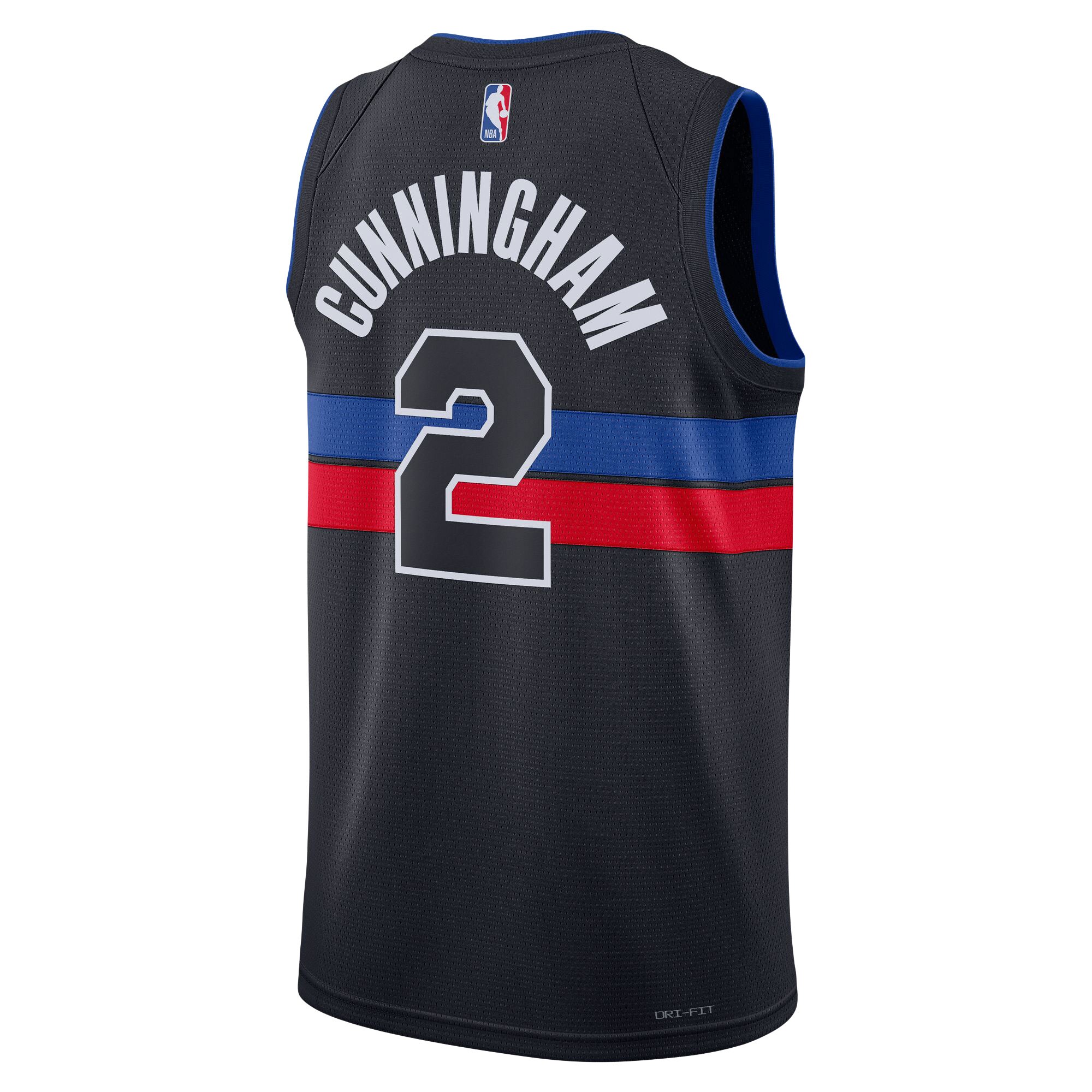 Unisex Detroit Pistons Cade Cunningham Black Swingman Jersey - Statement Edition