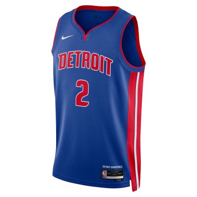 Unisex Detroit Pistons Cade Cunningham Blue Swingman Jersey - Icon Edition 02