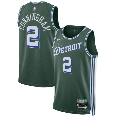 Unisex Detroit Pistons Cade Cunningham Green 2022/23 Swingman Jersey - City Edition 01