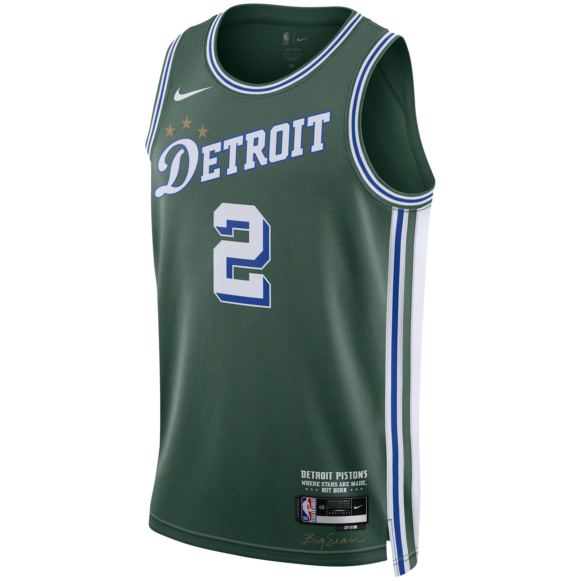 Unisex Detroit Pistons Cade Cunningham Green 2022/23 Swingman Jersey - City Edition