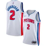 Unisex Detroit Pistons Cade Cunningham White Swingman Jersey - Association Edition