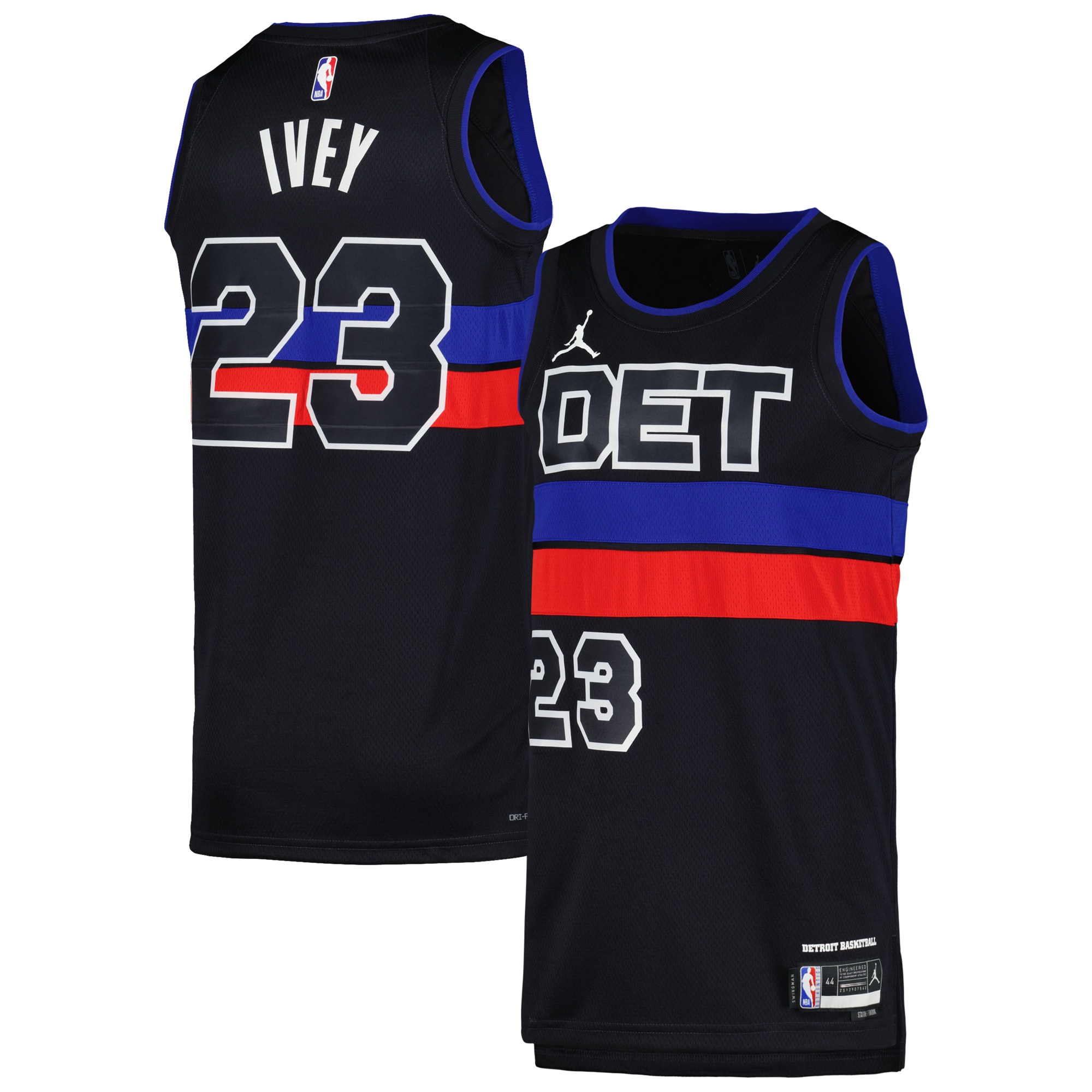 Unisex Detroit Pistons Jaden Ivey Black Swingman Jersey - Statement Edition