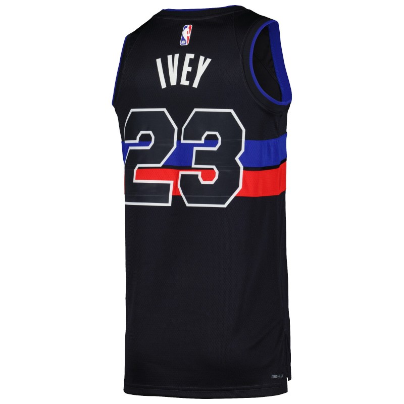 Unisex Detroit Pistons Jaden Ivey Black Swingman Jersey - Statement Edition
