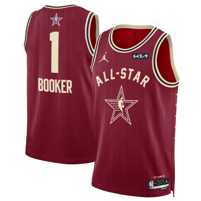 Unisex Devin Booker Crimson 2024 NBA All-Star Game Swingman Jersey 01