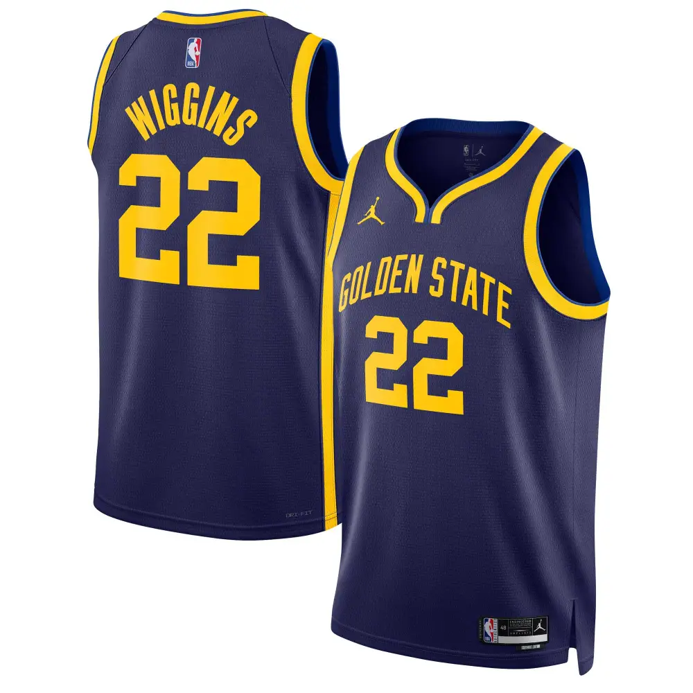 Unisex Golden State Warriors Andrew Wiggins Navy Swingman Jersey - Statement Edition