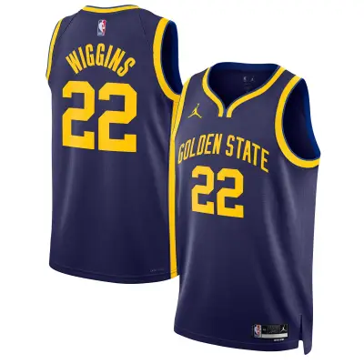 Unisex Golden State Warriors Andrew Wiggins Navy Swingman Jersey - Statement Edition 01