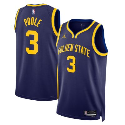 Unisex Golden State Warriors Jordan Poole Navy Swingman Jersey - Statement Edition 01