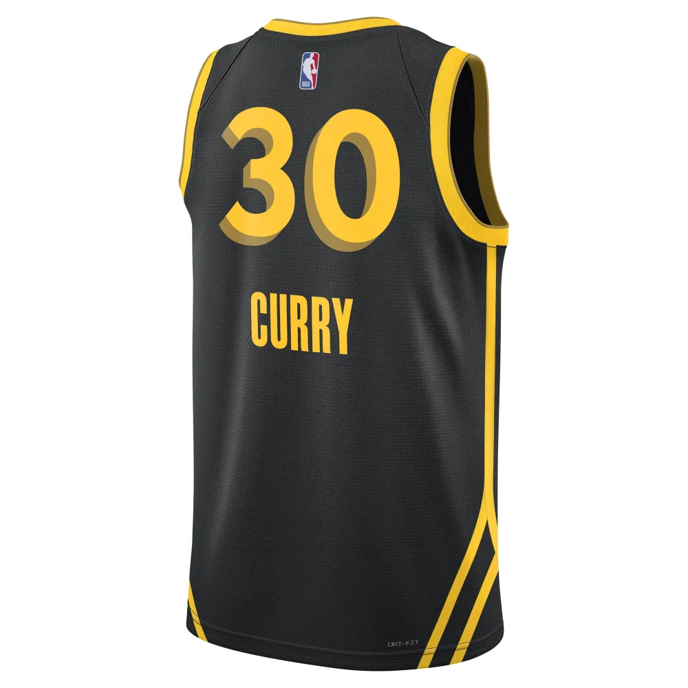 Unisex Golden State Warriors Stephen Curry Black 2023/24 Swingman Jersey - City Edition