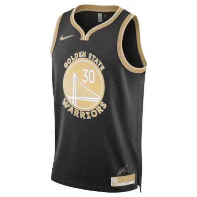 Unisex Golden State Warriors Stephen Curry Black Select Series Swingman Jersey 02