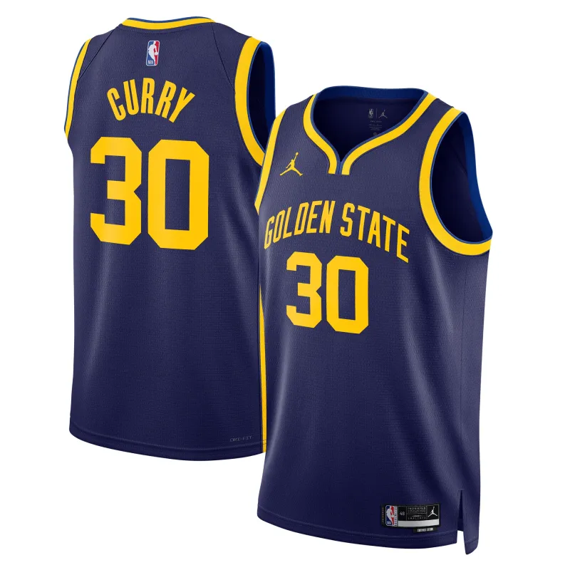 Unisex Golden State Warriors Stephen Curry Navy Swingman Jersey - Statement Edition