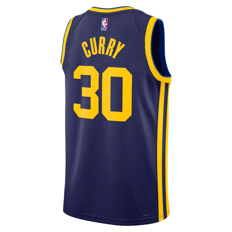 Unisex Golden State Warriors Stephen Curry Navy Swingman Jersey - Statement Edition