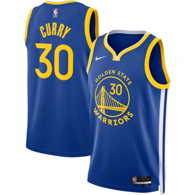 Unisex Golden State Warriors Stephen Curry Royal Swingman Jersey - Icon Edition 01