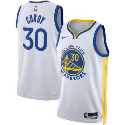 Unisex Golden State Warriors Stephen Curry White Swingman Jersey - Association Edition 01