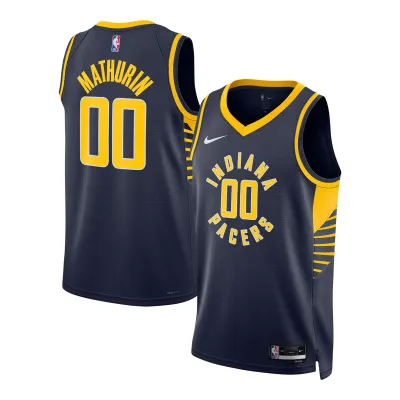 Unisex Indiana Pacers Bennedict Mathurin Navy Swingman Jersey - Icon Edition 01