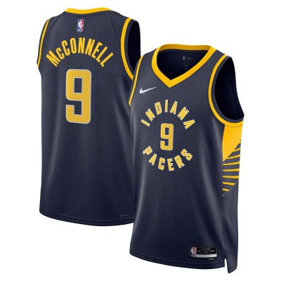 Unisex Indiana Pacers T.J. McConnell Navy Swingman Replica Jersey - Icon Edition 01
