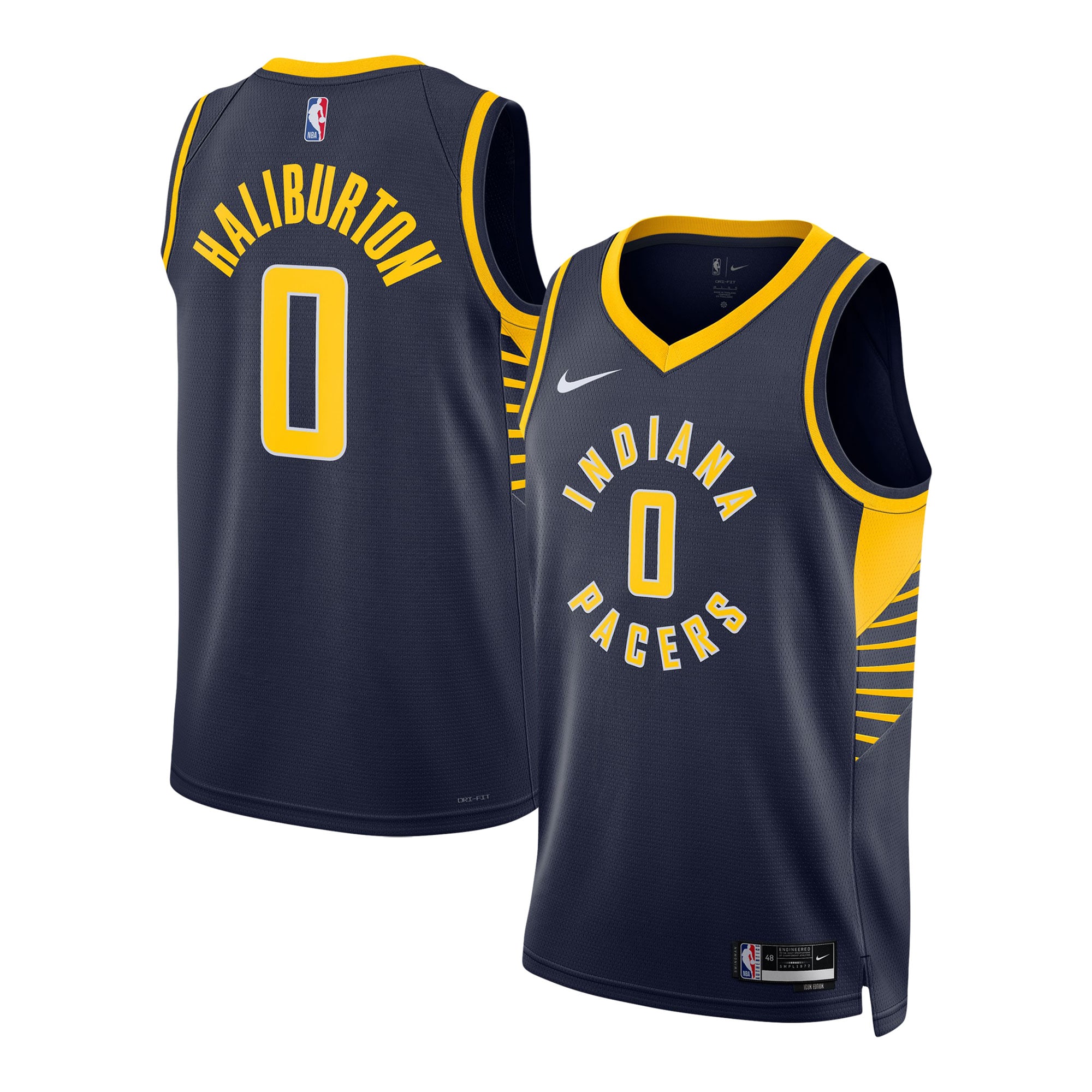 Unisex Indiana Pacers Tyrese Haliburton Navy Swingman Jersey - Icon Edition