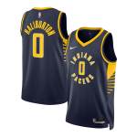 Unisex Indiana Pacers Tyrese Haliburton Navy Swingman Jersey - Icon Edition