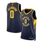 Unisex Indiana Pacers Tyrese Haliburton Navy Swingman Jersey - Icon Edition