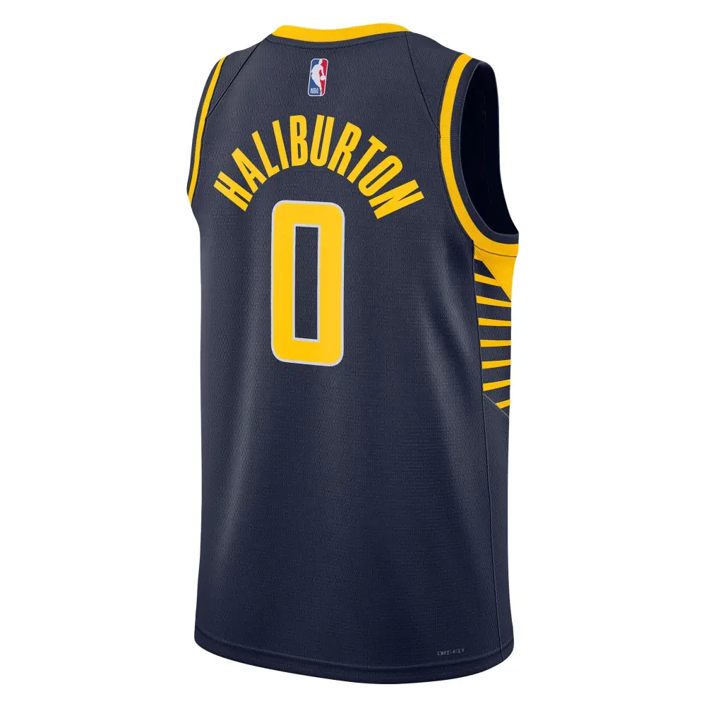 Unisex Indiana Pacers Tyrese Haliburton Navy Swingman Jersey - Icon Edition