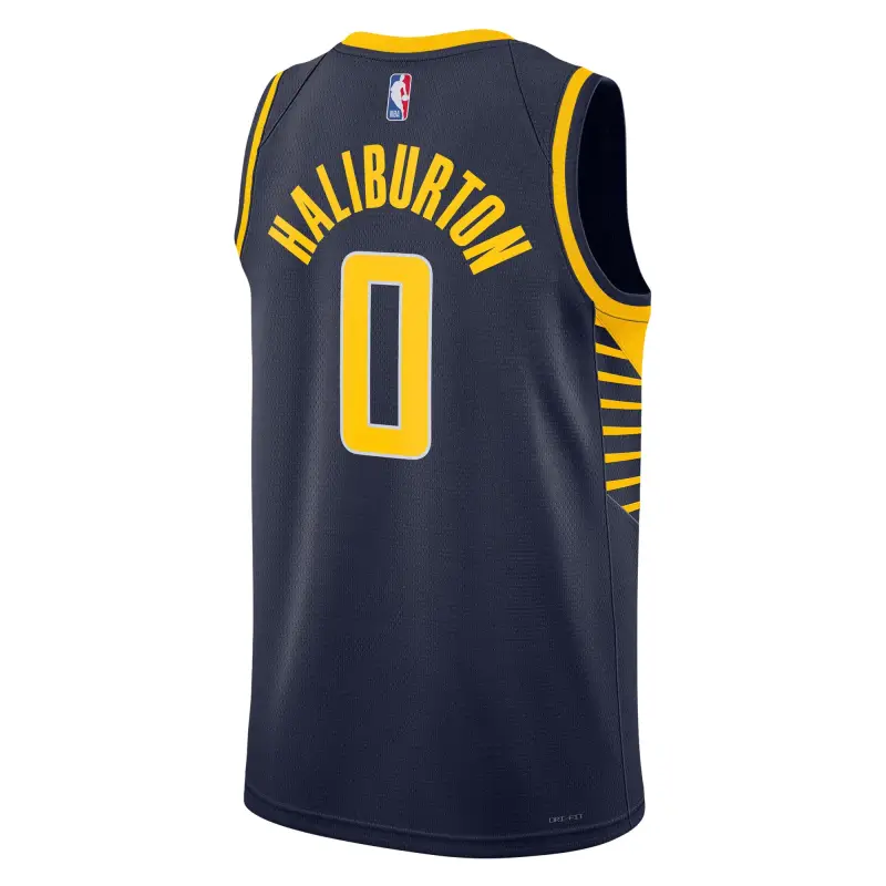 Unisex Indiana Pacers Tyrese Haliburton Navy Swingman Jersey - Icon Edition