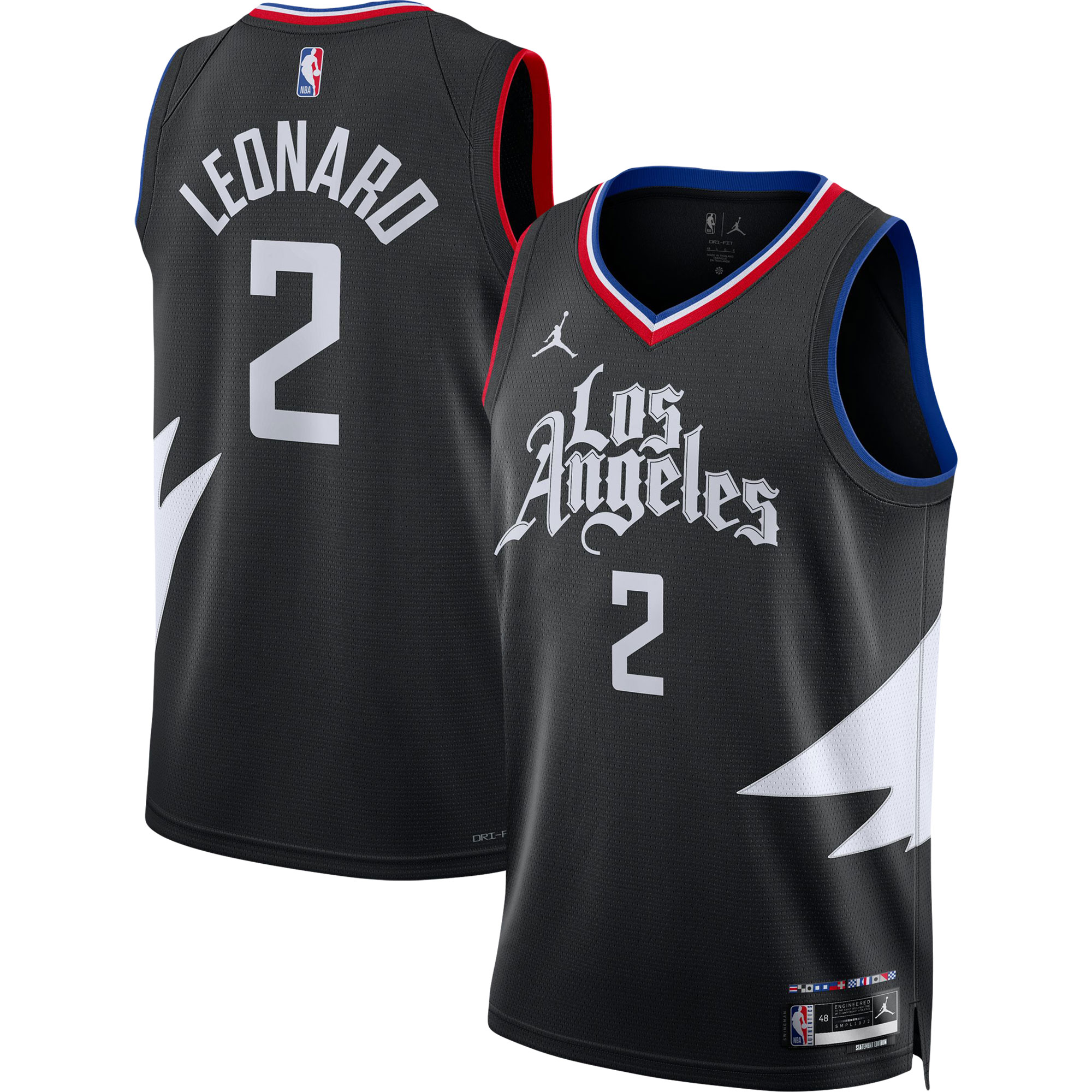 Unisex LA Clippers Kawhi Leonard Black Swingman Jersey - Statement Edition