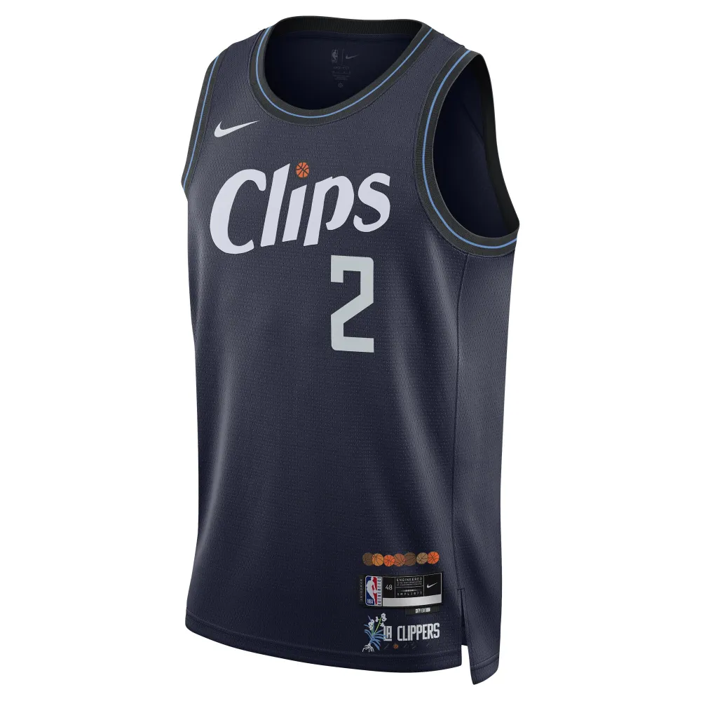 Unisex LA Clippers Kawhi Leonard Navy 2023/24 Swingman Jersey - City Edition
