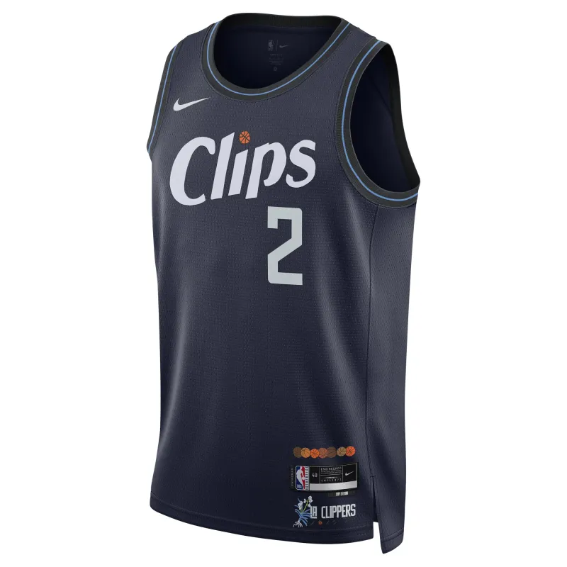 Unisex LA Clippers Kawhi Leonard Navy 2023/24 Swingman Jersey - City Edition