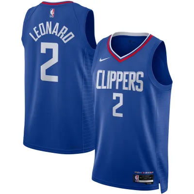 Unisex LA Clippers Kawhi Leonard Royal Swingman Jersey - Icon Edition 01
