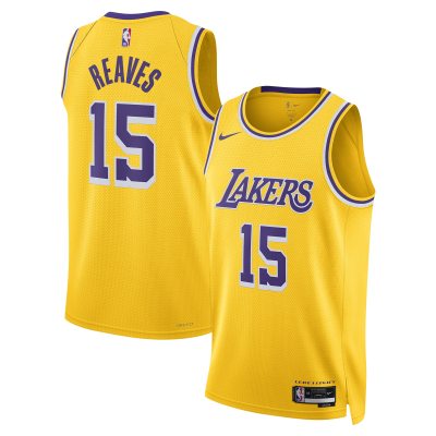 Unisex Los Angeles Lakers Austin Reaves Gold Swingman Jersey - Icon Edition 01