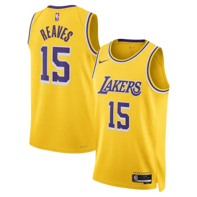 Unisex Los Angeles Lakers Austin Reaves Gold Swingman Jersey - Icon Edition 01