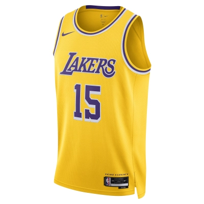 Unisex Los Angeles Lakers Austin Reaves Gold Swingman Jersey - Icon Edition 02