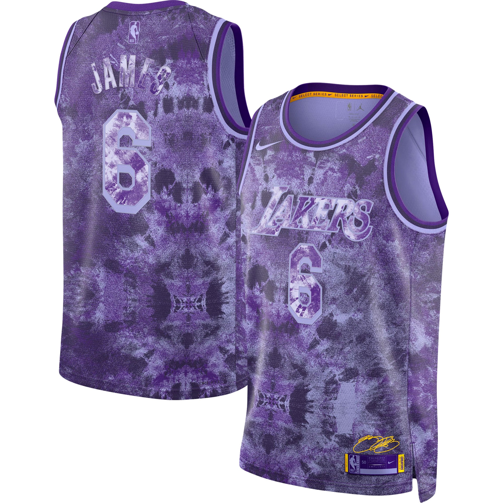 Unisex Los Angeles Lakers LeBron James Purple Select Series Swingman Jersey